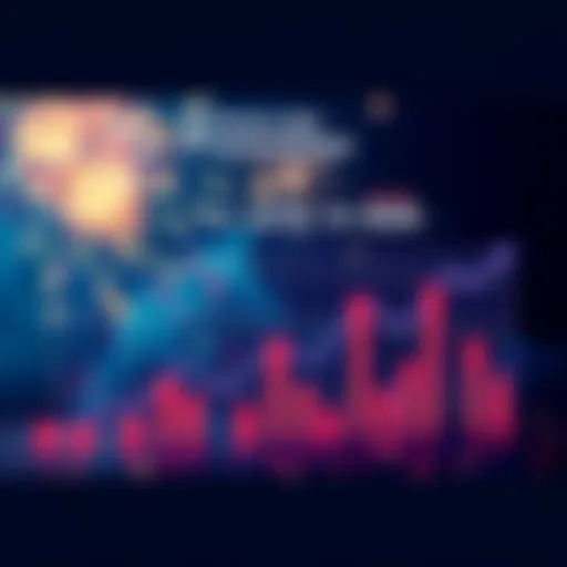Illustration showing a chart with rising cryptocurrency values and fireworks in the background for July 4th celebration.