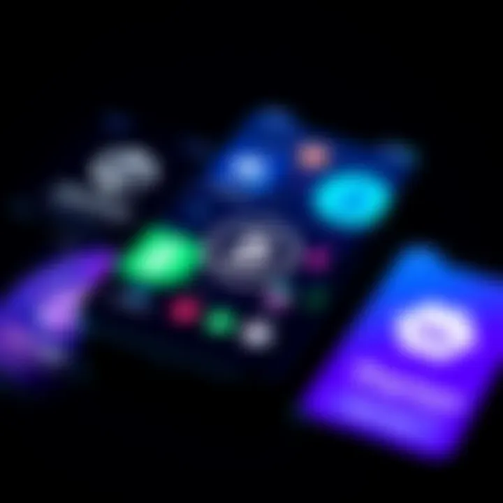 A collage of cryptocurrency wallet apps including Cash App, Moonpay, and Phantom on a smartphone screen