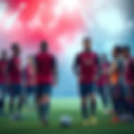 Players from Crystal Palace and Stabroek warming up before the match