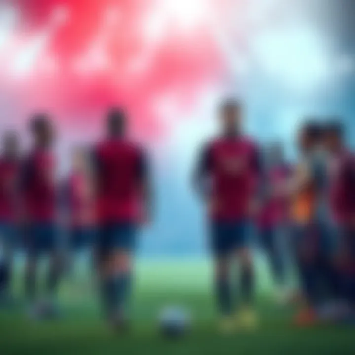 Players from Crystal Palace and Stabroek warming up before the match