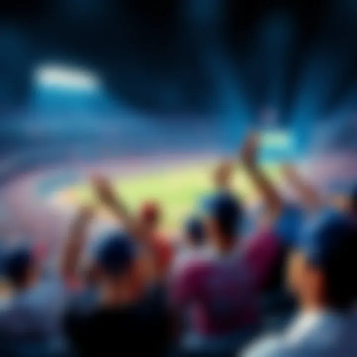 Fans cheering during a Cubs game, showing excitement and anticipation for the outcome of the match.