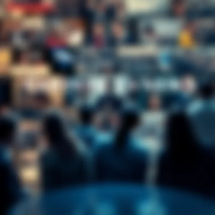 A collage of headlines and articles about ongoing events, showcasing people discussing and reacting to news.