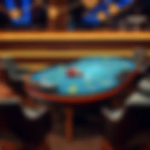 A beautifully crafted custom poker table showcasing unique designs and high-quality materials.