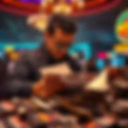 A frustrated customer sorting through piles of marketing mail from Mohegan Sun Casino