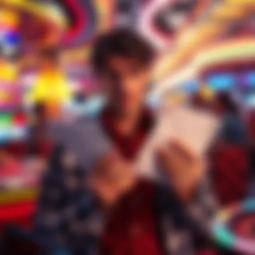 Frustrated customer at a casino holding marketing letters