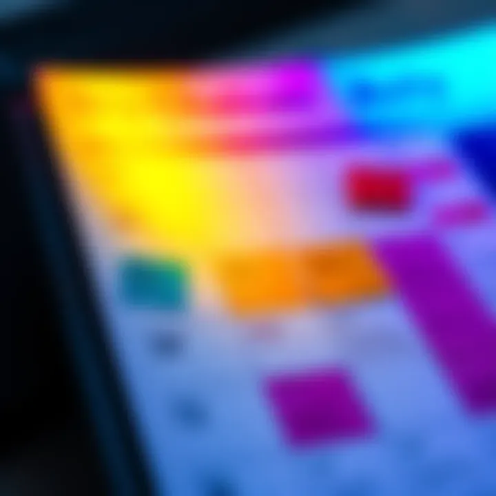Colorful calendar page showing highlights and suggestions for the day