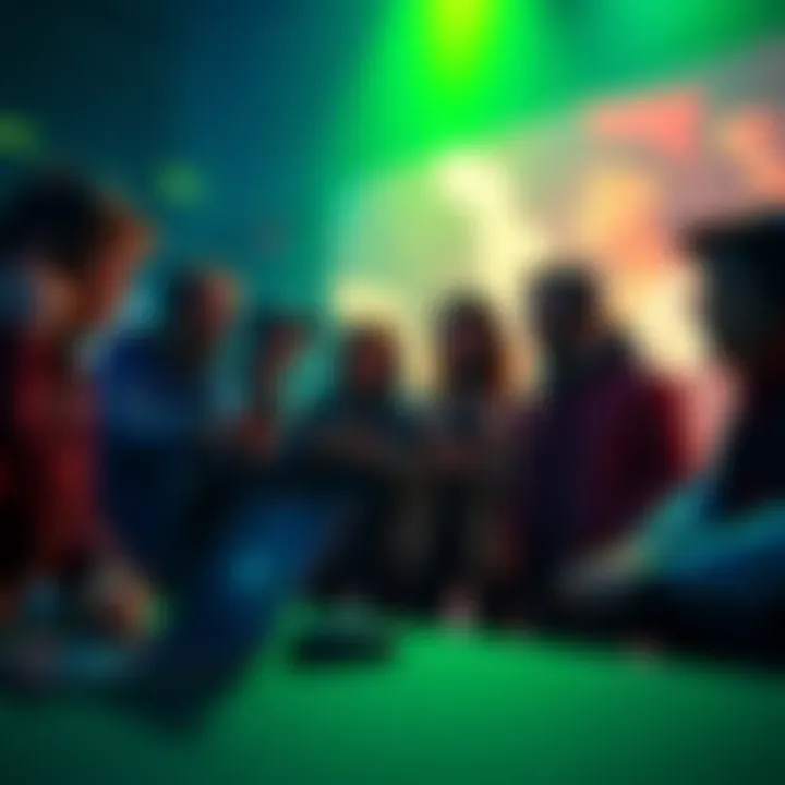 Group of people sharing tips and strategies about eSports betting
