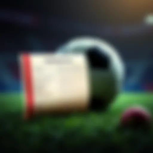 A betting slip with odds displayed and a soccer ball in the background