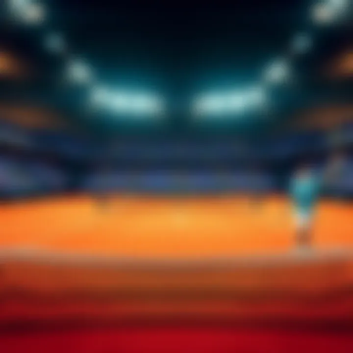 Daily Betting Insights for French Open A tennis court featuring a player serving during the French Open tournament with odds and betting tips displayed in the foreground.