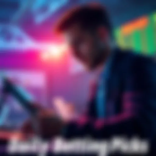 A person reviewing betting odds and making a selection for a sports wager