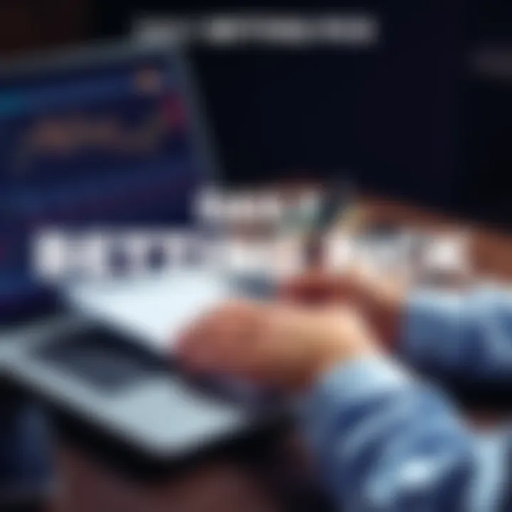 A person analyzing betting odds on a laptop with a notepad and pen, showing strategies for smart betting decisions