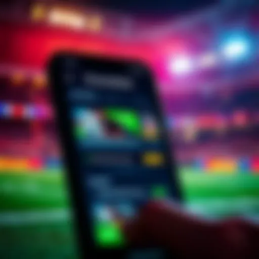 Screenshot of sports betting app showing promotions and bonuses for college football and NFL games