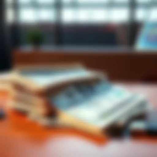 A stack of betting slips showing successful parlay bets with cash and a betting guide on a table