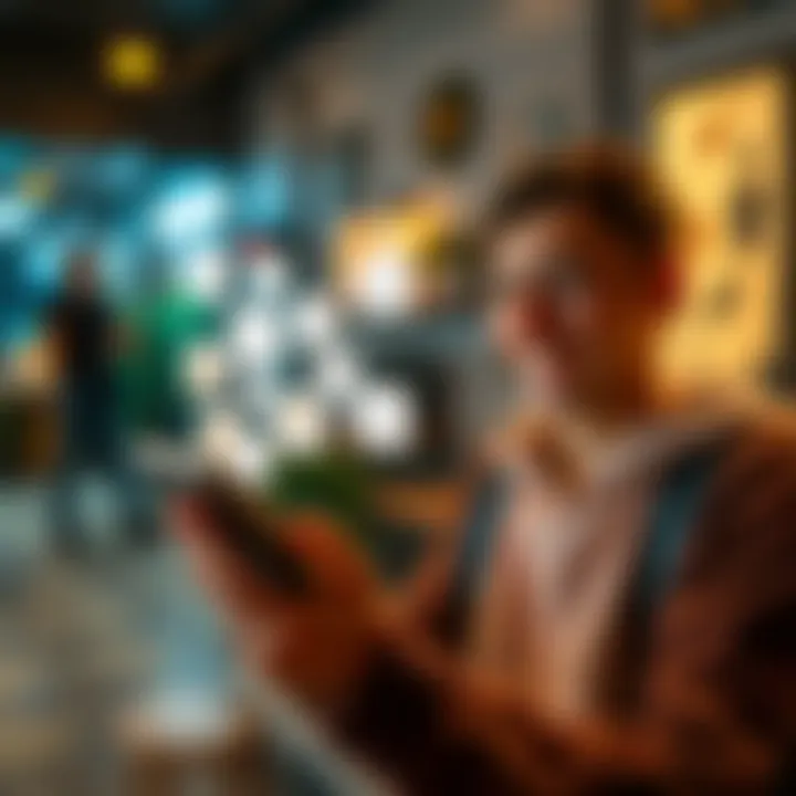 A person browsing through various suggestions on a digital device, smiling as they find ideas for their day.