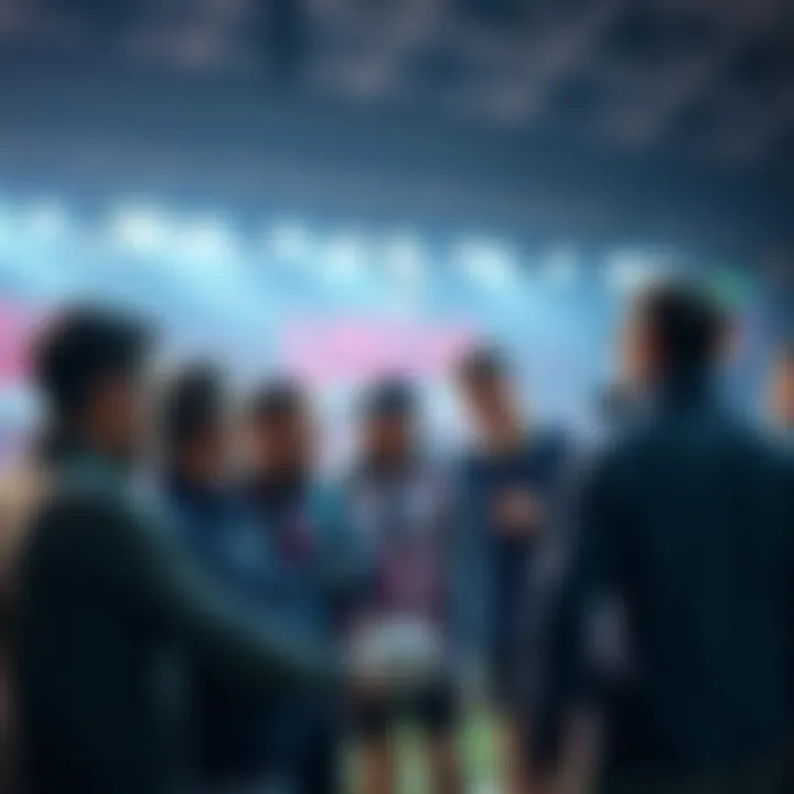 Group of people discussing sports betting strategies and sharing tips