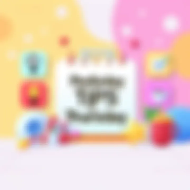 A bright illustration featuring a calendar marked for Thursday, with various icons representing tips like a light bulb, checklist, and coffee cup. The background is colorful and inviting.