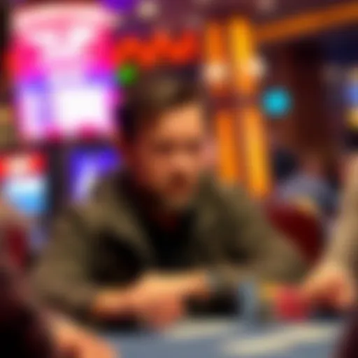 Daniel Negreanu showing confusion while discussing poker rules with Texas Mike at a casino table