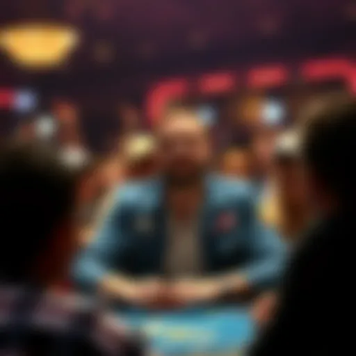 Daniel Negreanu at Hustler Poker Daniel Negreanu announcing participants for his Hustler poker event, surrounded by excited fans