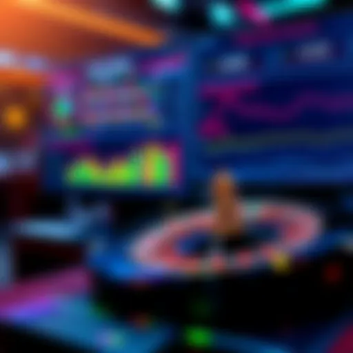 A digital interface showing live roulette data and analytics charts representing a complete iGaming ecosystem.