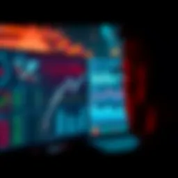 A person looking at a computer screen filled with graphs and manipulated data, showing signs of control and oversight.