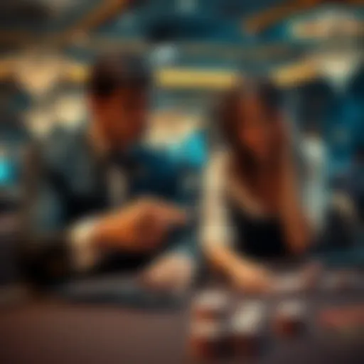 A casino dealer pointing at a player in frustration after a payment error, both looking tense at the gaming table.