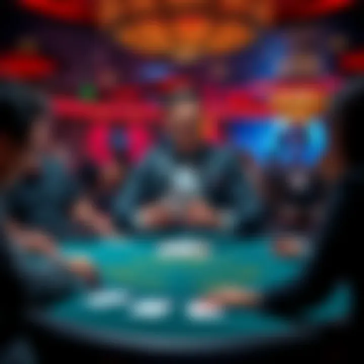 A dealer presents Freebet Blackjack at a casino table, engaging with players and showing cards.