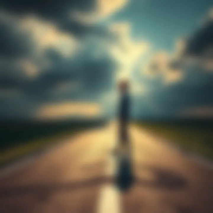 A person standing at a crossroads, contemplating their next choice with a thoughtful expression.