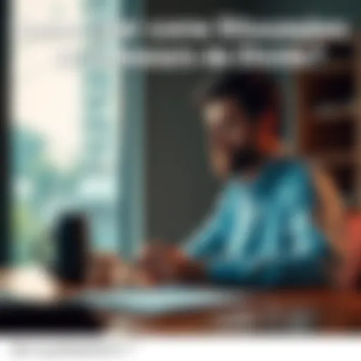 A person sitting at a table, looking thoughtfully at a notepad with options in front of them.
