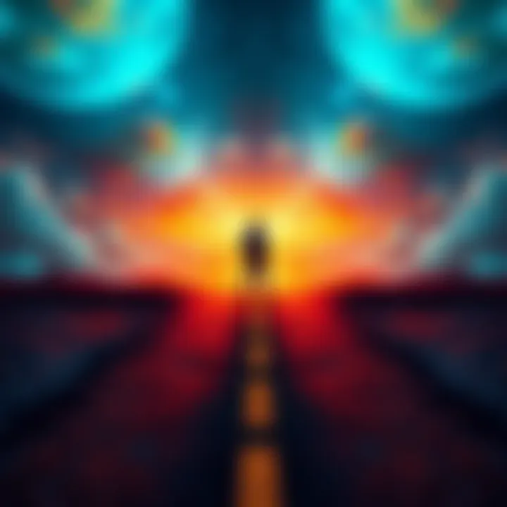 Decision Making Concept A person standing at a crossroads, pondering whether to take a path today or postpone their decision.