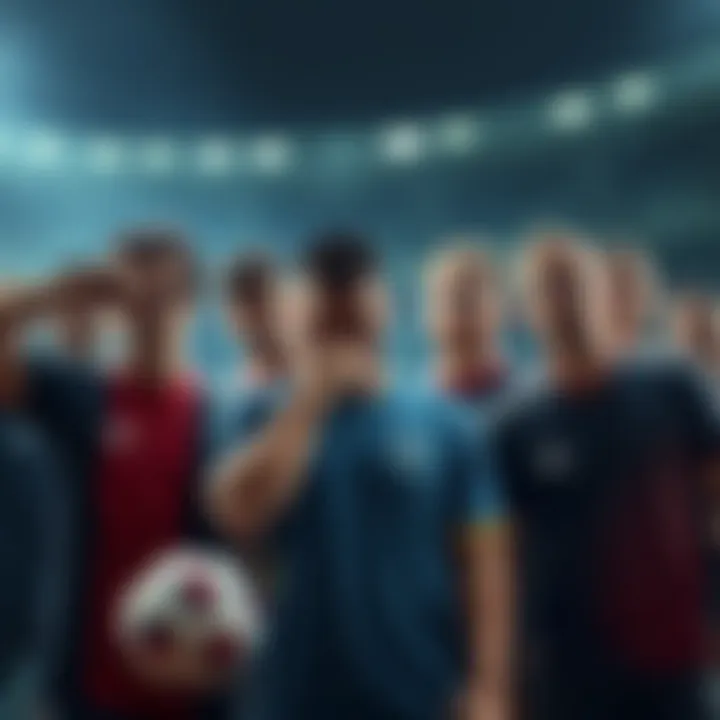 Several sports teams showing disappointment after unexpected losses, highlighting the surprise of bettors winning big