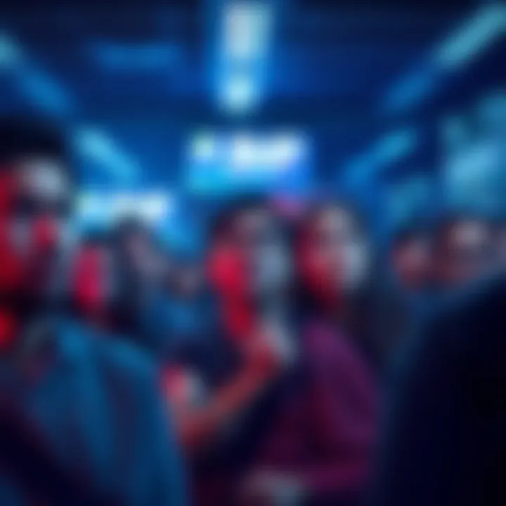 Frustrated people waiting with expressions of uncertainty as they look at screens showing delayed updates, symbolizing the lack of news.