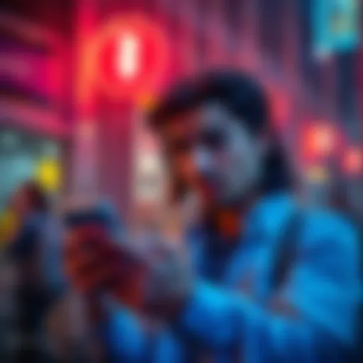 A person looking puzzled while checking their phone for redemption updates after a holiday.