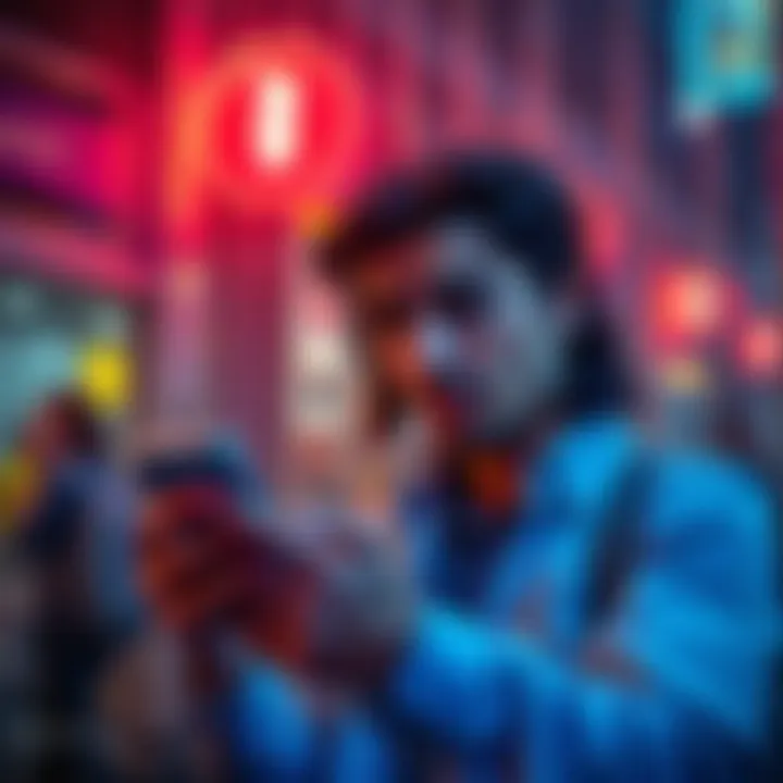 A person looking puzzled while checking their phone for redemption updates after a holiday.