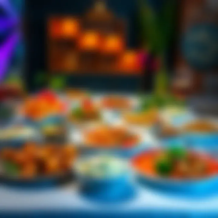 Delicious Meal Spread An inviting table filled with various delicious dishes ready to be enjoyed.