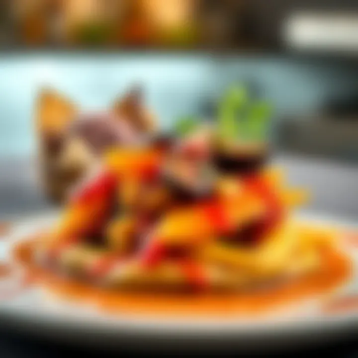 A beautifully plated dish showcasing vibrant ingredients, ready to eat