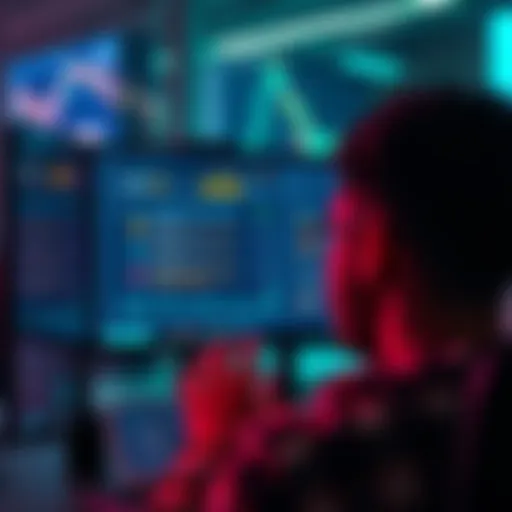 A person looking at a computer screen displaying deposit bonus codes and promotional offers for investment on the Stake platform.