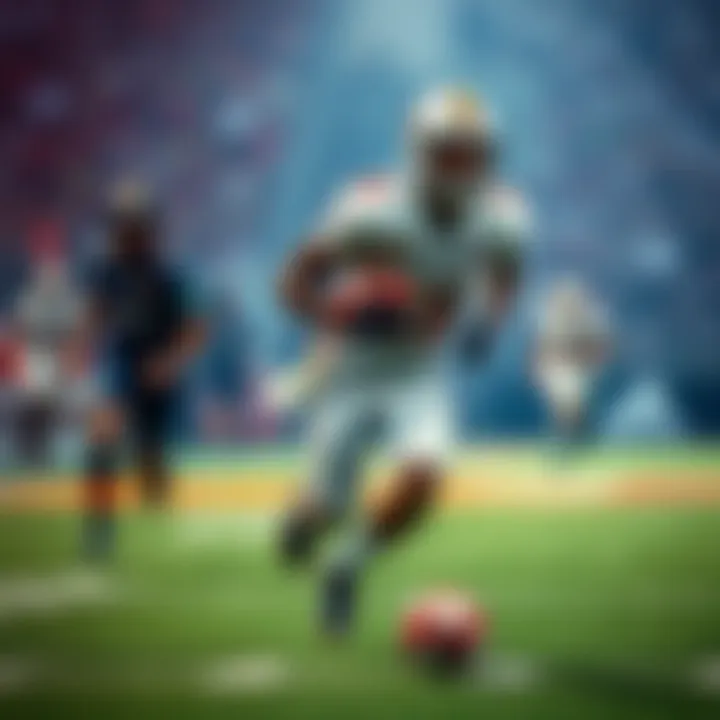 Devin Singletary running with the ball during a game, showing effort and focus