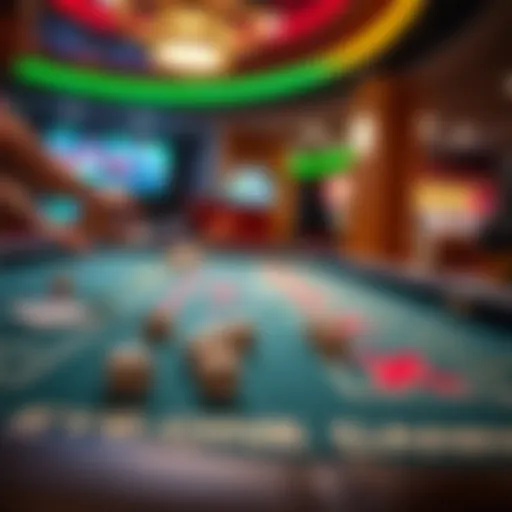 Players at Borgata Casino throwing dice on a bouncing craps table, focusing on technique and strategy