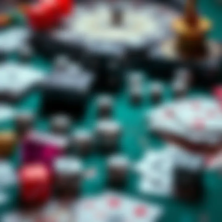 A table scattered with dice and cards, illustrating poor betting choices and their consequences, with a focus on the impact of decision-making in gambling.