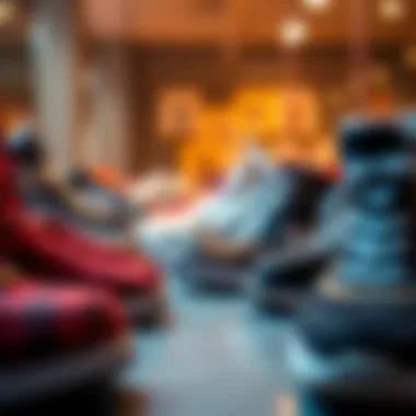Different types of shoes A variety of shoes displayed to highlight their impact on health and lifestyle choices