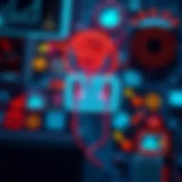 A collage of digital devices showing artificial intelligence, automation, and infrastructure related to technology trends