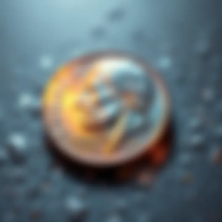 A close-up of a dime reflecting light, symbolizing change and significance in life.