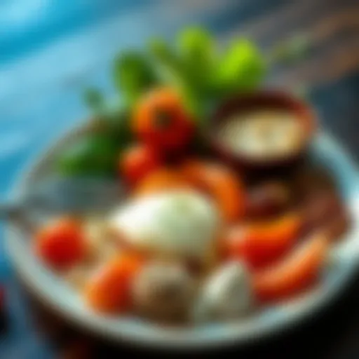 A plate of a simple yet tasty dinner made with limited ingredients, showcasing creativity with R$3.