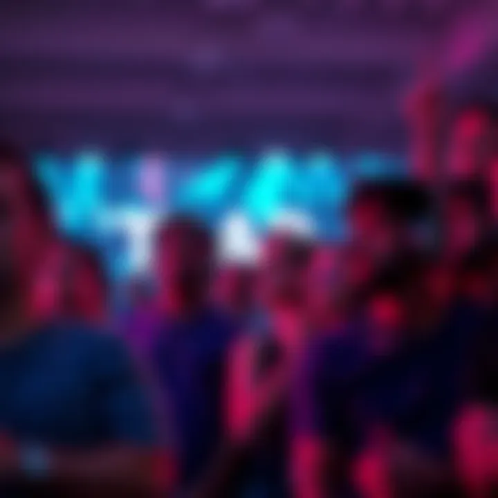 A group of fans looking unhappy while listening to a Trap music track