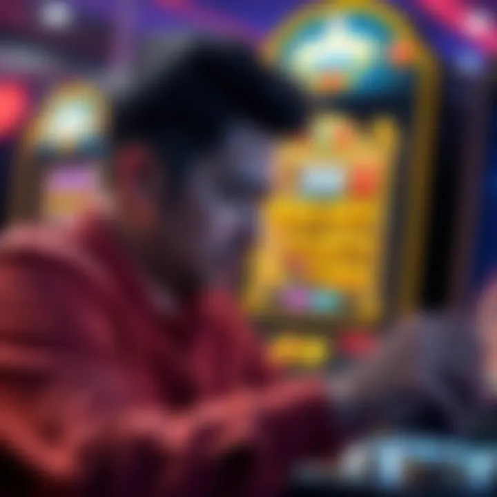 A frustrated gamer looking at a low-quality slot machine screen from Golden Hearts games