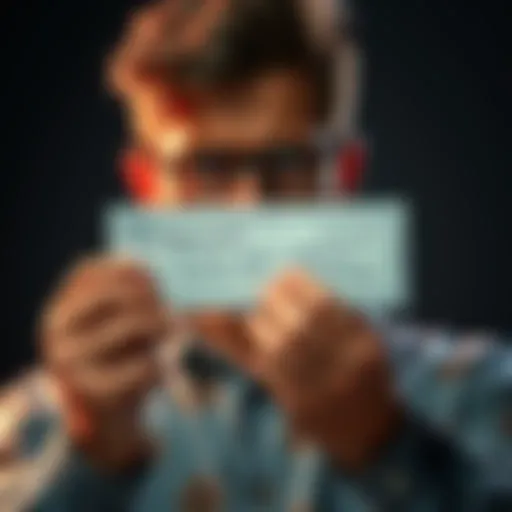 Disappointed person holding a small bonus check A person looking disappointed while holding a check that shows a small bonus amount