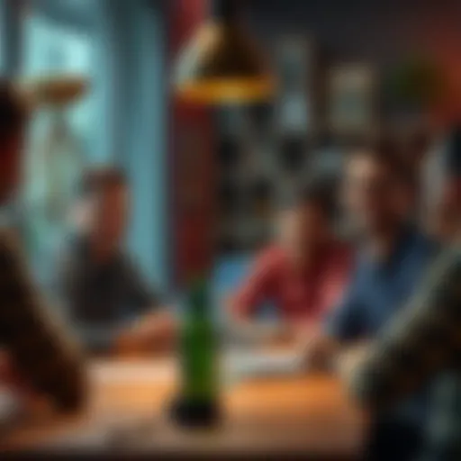 A group of young men engaged in an animated discussion at a table, sharing their thoughts on a current proposal.