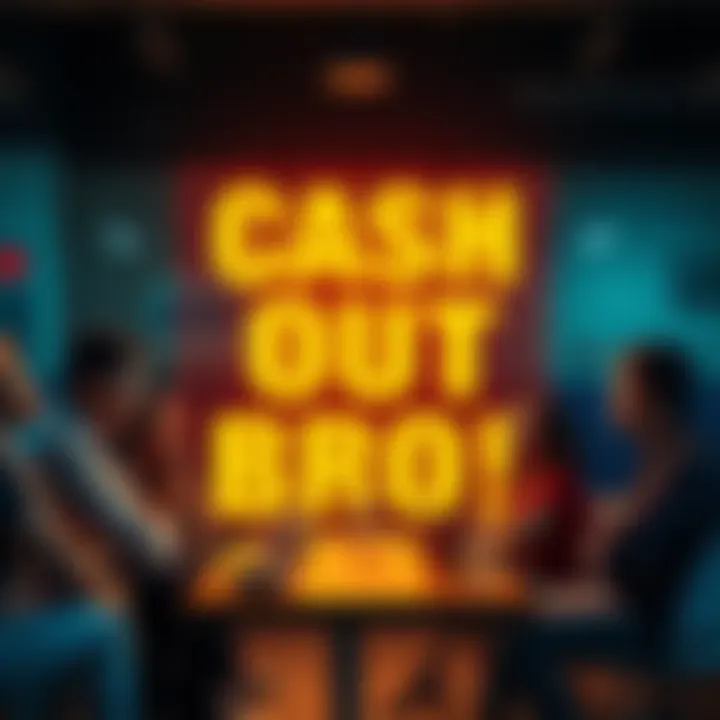 Discussion about CASH OUT BRO! A group of people engaged in a heated discussion about the term 'CASH OUT BRO!' in a casual setting.