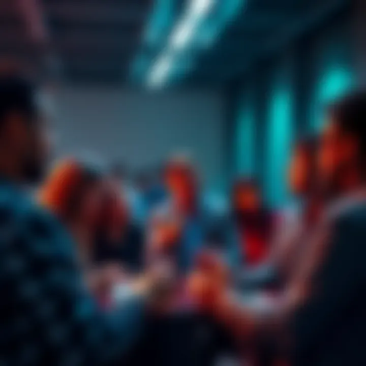 Group of people engaged in a conversation about contemporary topics, sharing diverse opinions.