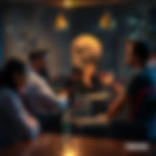 A group of people sharing ideas about important social issues in a casual setting